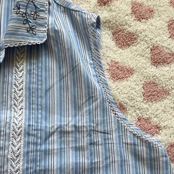 Secret Treasures Blue Striped Pajama Set - Picture 8 of 13